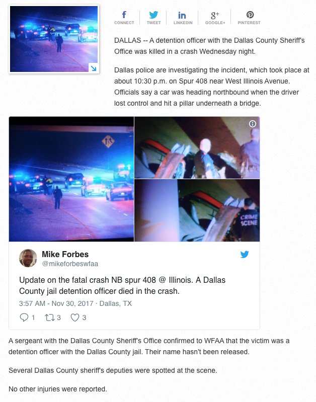 Community970AM's tweet photo. Condolences to the family of the Dallas Detention Officer who lost his life in this tragic accident. https://t.co/RTIJwlHixw