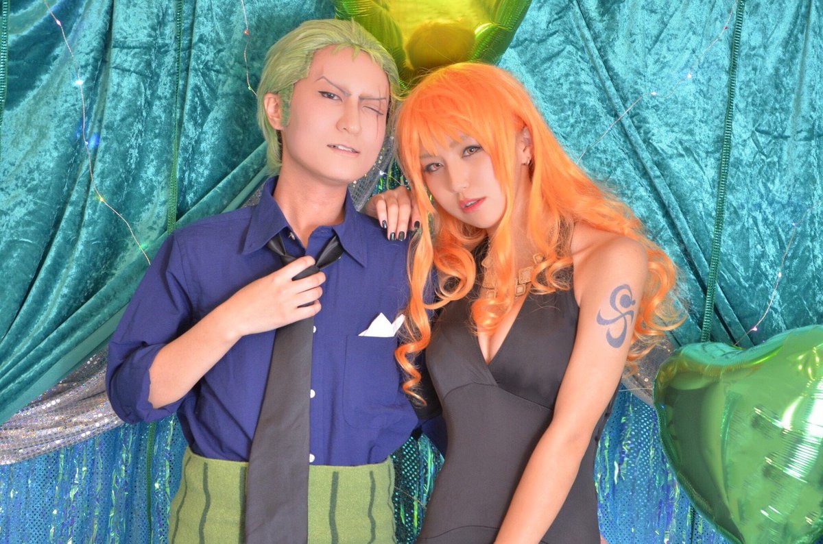 Nicchan على تويتر コス写 One Piece Hands Up ゾロナミ フラフラの撮影サービスで撮ってもらった写真 O 3枚目のん顔と腕でハート型になっててお気に入り 風船も緑のハートやしｖ ゾロ誕当日にコスできて幸せでした ゾロおめでと ゾロ Nicchan