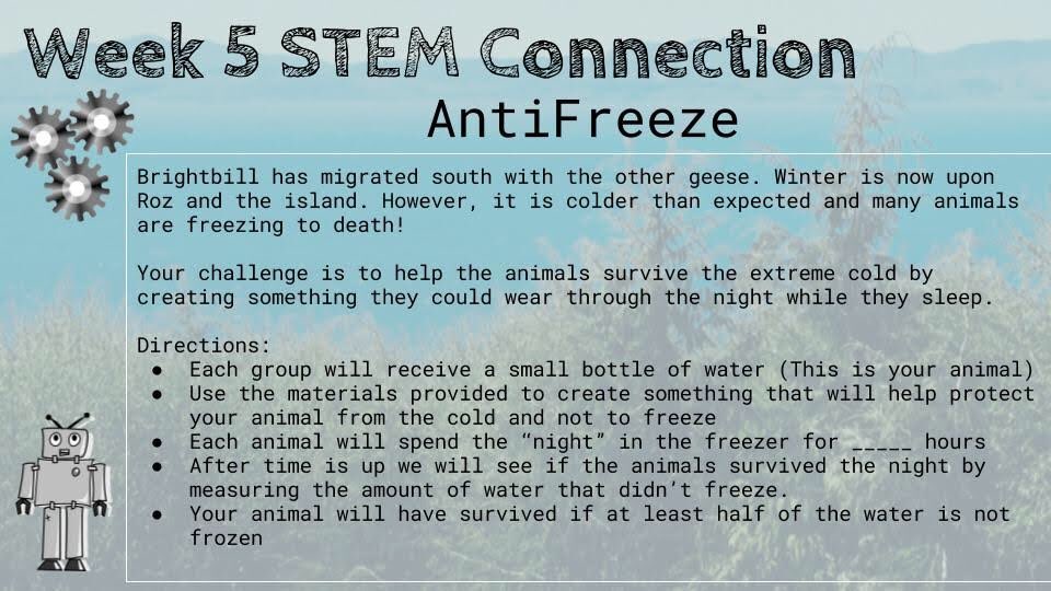 PHerediaEDU's tweet image. Our "animals" all bundled up &amp;amp; before they went into the long cold night. #grawild #gra17 #thewildrobot
