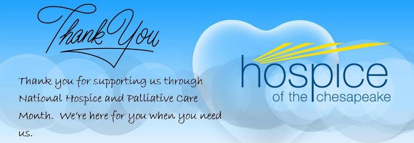 HospChesapeake's tweet image. Today is the final day of National Hospice and Palliative Care Month. But don&apos;t let it end there. Follow us for events and information about the importance of end-of-life care and planning. We&apos;re here for you and Caring for Life throughout the journey with illness and loss #HPM17
