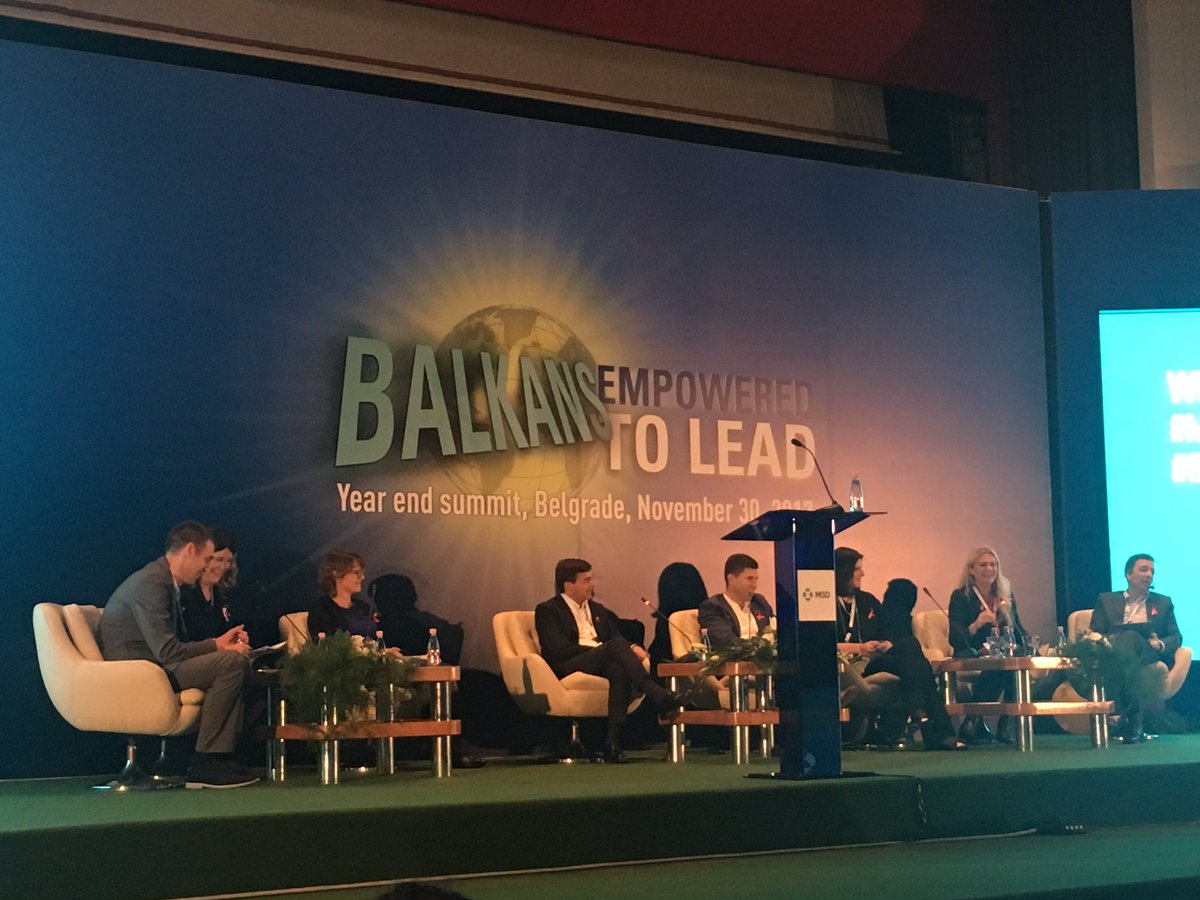 AjdaLapornik's tweet photo. Great minds and leaders at the Balkans Year End Summit panel #MSDBalkans #EmpoweredToLead https://t.co/88Te3nvpn7