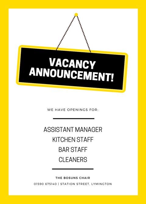 BosunsChair's tweet photo. Have you heard the good news? Your local is reopening very soon. In the meantime we are looking for new talents to join our team.

Please send your CV to info@bosunschairlymington.co.uk https://t.co/YWm46SG22Y