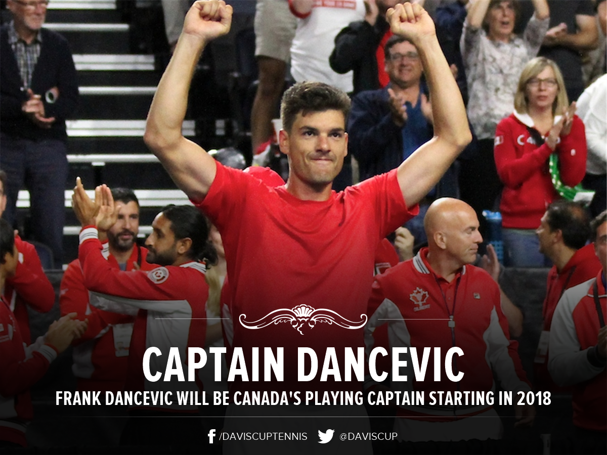 DavisCup's tweet photo. Canada 🇨🇦 has named Frank Dancevic as its new #DavisCup captain for 2018, replacing the outgoing Martin Laurendeau. 

Read: https://t.co/3KztopfVTM https://t.co/yK4fjtIbpi