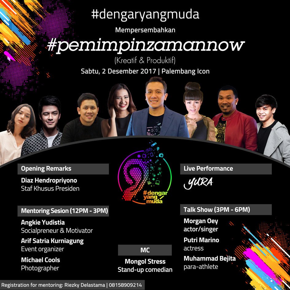 dHendropriyono's tweet photo. Datang ya ke acara #dengaryangmuda di #palembangicon https://t.co/OFUrAepHPl