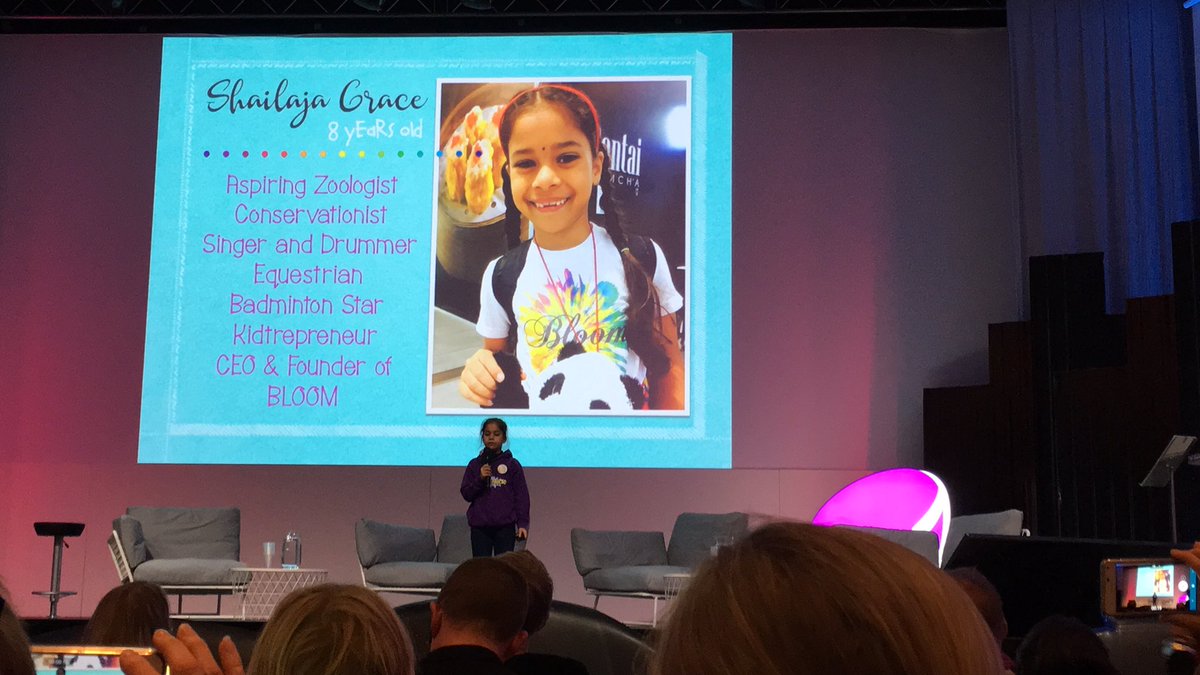 Minkkunen's tweet photo. How a great role model and passionate follower of her dreams @ShailagjaGrace #toothlessceo is! This enthusiasm we need more to all of our children! The best possible way to show learning of #21stcenturyskills! #XcitED #slush https://t.co/MfA8v5KX45