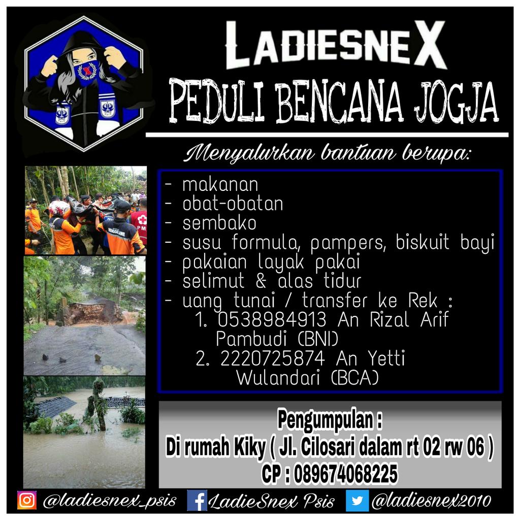 Mengingat banyak saudara kita yang sedang tertimpa bencana, maka kami Ladiesnex akan melakukan bakti sosial dan bersedia menerima donasi atau bantuan untuk para korban bencana banjir longsor sebagai bentuk kepedulian kami terhadap sesama
