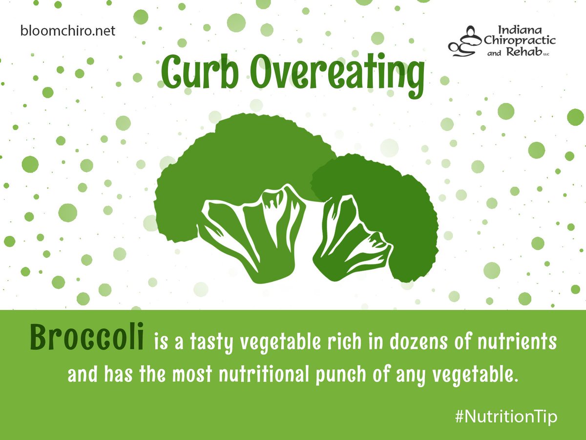 Curb Overeating..
#Broccoli is a tasty vegetable rich in dozens of nutrients and has the most nutritional punch of any #vegetable.
#NutritionTip 
To get more tips on nutrition: buff.ly/2ioIs3L