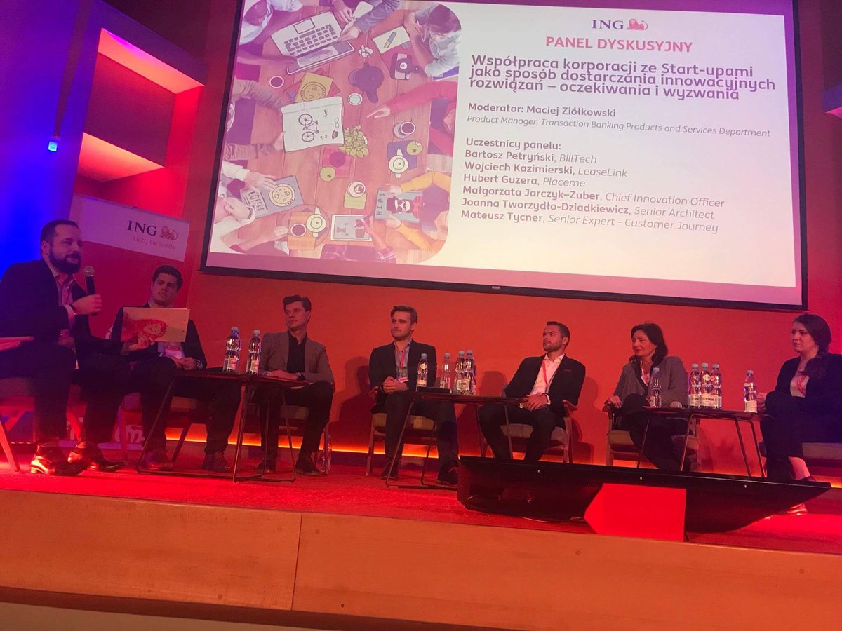 placemepl's tweet photo. Today we take part in panel discussion on cooperation between corporations and startups at a @INGBankSlaski conference! fruitful talk 👌 https://t.co/fO1PgNu8aQ