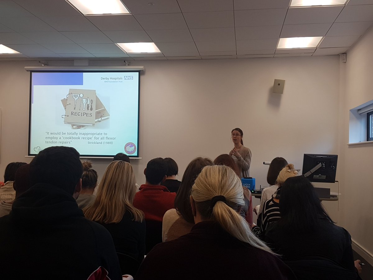 Pulvertafthands's tweet photo. Amazing teaching this morning on fractures, soft tissues, flexors and extensors....now onto an afternoon of practical workshops. Thanks to our sponsors @AllardUSA @Jobskinlimited @manosplint @Beagletalk https://t.co/WO5oJuyCm8