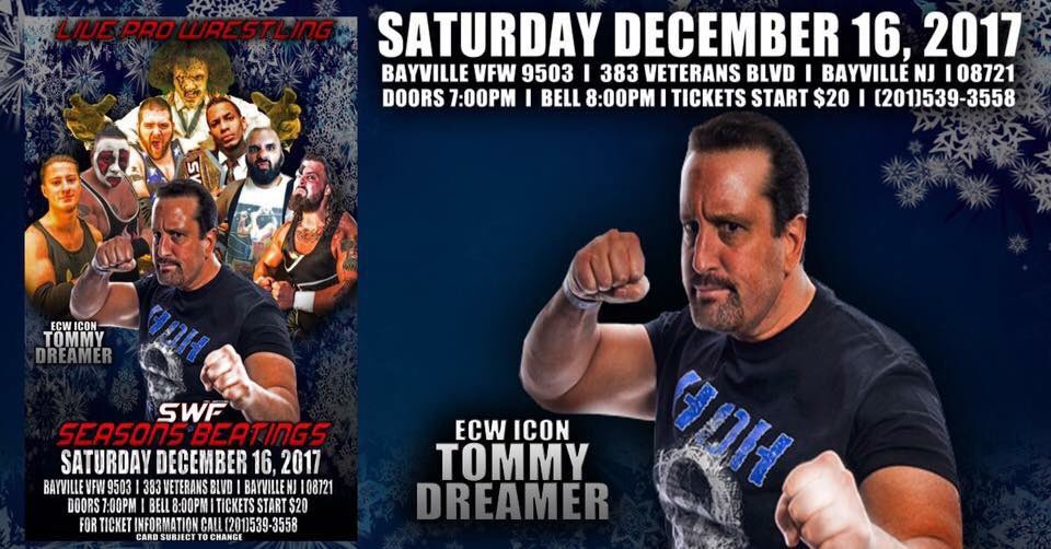 Don’t miss the action when @SWFwrestling247 returns to BAYVILLE NJ! Grim defends the SWF interim championship LIVE! GET TICKETS HERE paypal.me/SWFLiveProWres…