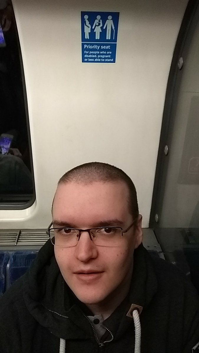 Dalek_Cookie's tweet photo. @Sick_Nerd on the tube, everyone stood for him 👏 https://t.co/L7JhtM2taz