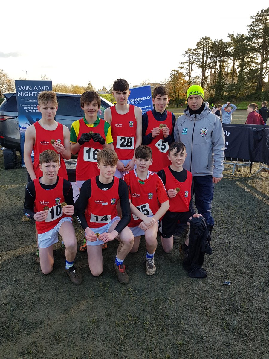 stpatsarmagh's tweet photo. Year 10 boys Gold medal team winners today #crosscountry well done to all! #districtsnext @Armagh_AC https://t.co/GVYHJb6WHu