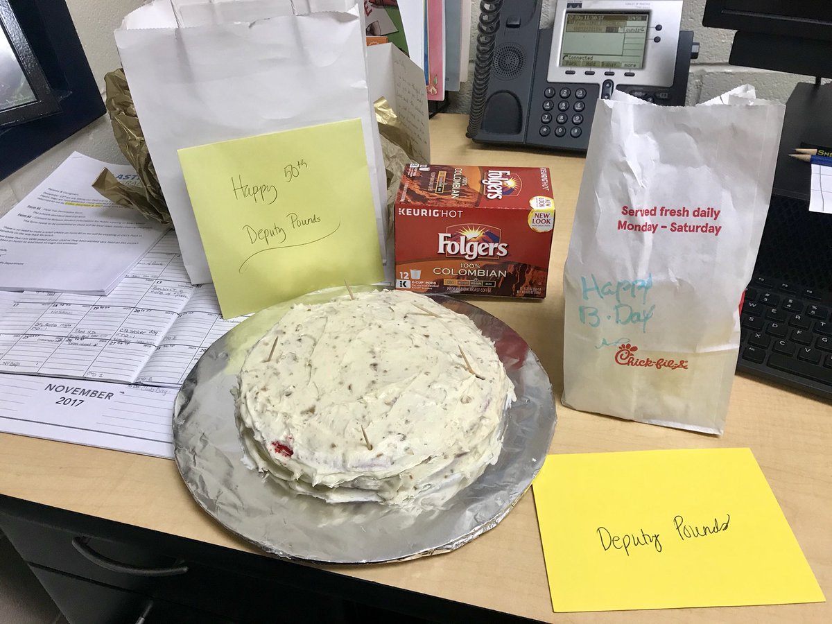 DeputyGriff_SRO's tweet photo. Love, Love, Love my sweet Birthday gifts that somehow appeared on my desk this morning!!! @BCETeam121 y’all are the best, thank you from the bottom of my heart! #LoveMyJob #LoveMyCoworkers #TrulyBlessed #Fun50 https://t.co/pVmtvYPnnW