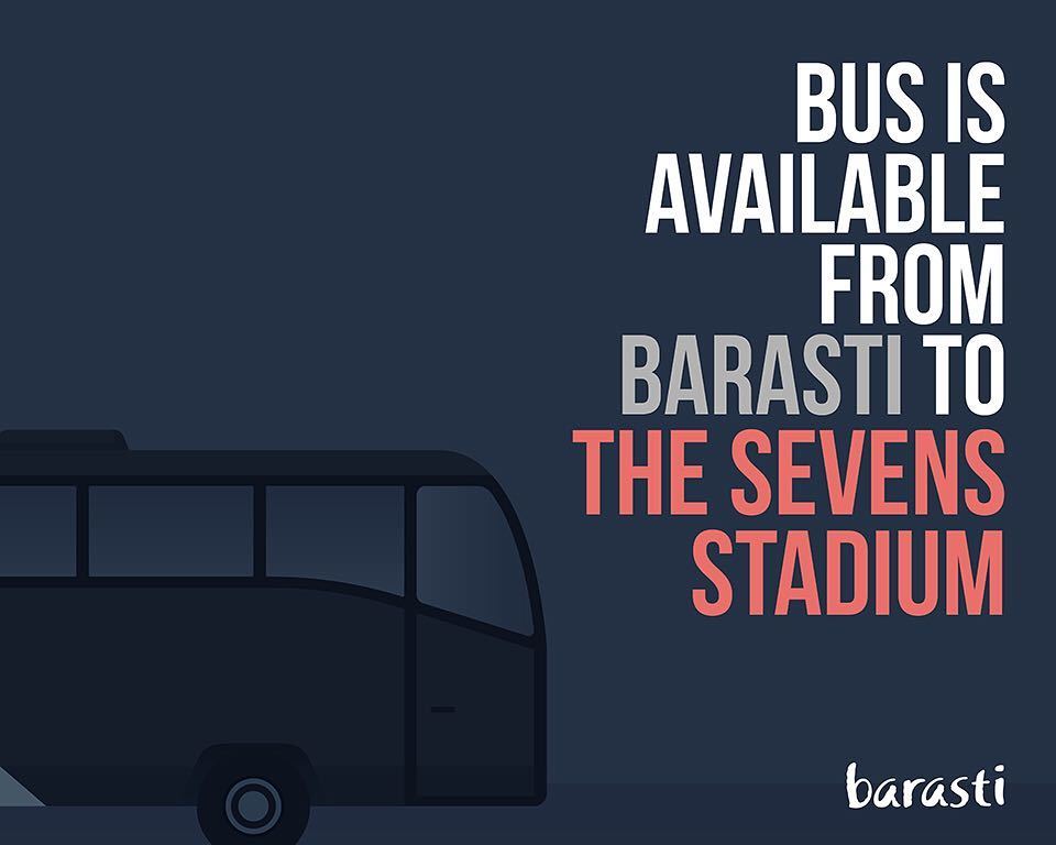 Heading to the #Dubai7s this weekend🏉?
.
We have buses from and to Barasti all day!
.
Friday 1st &amp; Saturday 2nd December:
Barasti to 7s Stadium: 11AM | 12:30PM.
7s Stadium to Barasti: 3 buses on rotation from 7PM to midnight ift.tt/2zBMJnW