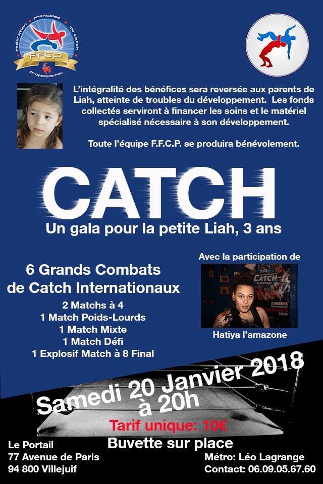 ffcatch's tweet image. Samedi 20 Janvier 2018, la FFCP organise un gala de catch en l'honneur de Lyah, 3 ans, atteinte de troubles du développement. Toute l'équipe F.F.C.P. se produira bénévolement. Tarif unique: 10€. Venez nombreux pour participer à cette noble cause.

JG