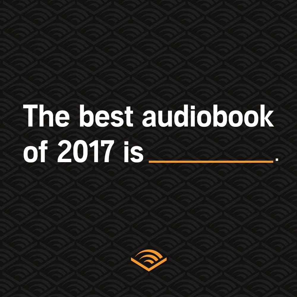 audible_com's tweet image. What audiobook do you nominate for "best of the year"?