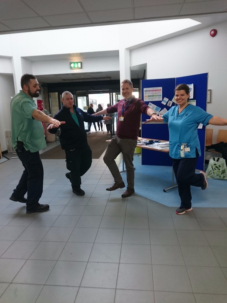 louise_64spsp's tweet photo. Staff taking the balance challenge @DrGrays_Elgin @NHSGrampian #fallsawareness #steadyonyourfeet https://t.co/lHxLZqrYtA