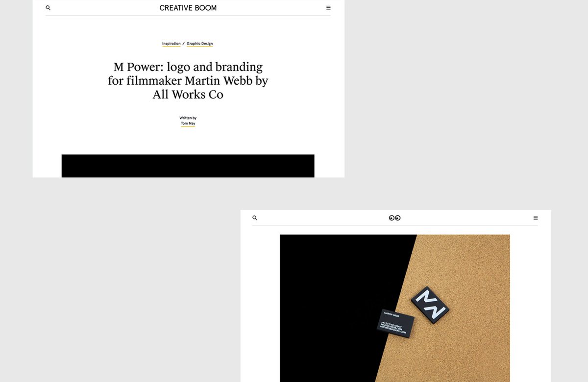 All_Works_Co's tweet photo. Our identity for documentary filmmaker @Webbski83 has been featured on @creativeboommag. Head over and take a look.

#allworksco #GraphicDesign #branding #Logo #typography https://t.co/El76VNTzMO