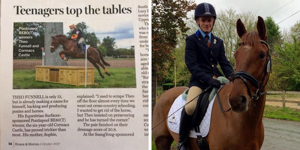 Harry Hall Junior Rider <a href="/TheoFunnell/">TheoFunnellEventing</a> has had a busy summer — and a growth spurt! So the family has built new stables and found a new future prospect for him…bit.ly/2BqmUYt