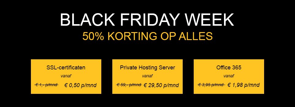 Het is nog steeds #BlackFriday week bij VDX. 50% KORTING op alles! De korting wordt automatisch aan uw winkelwagen toegevoegd. Kijk snel hoeveel u kunt besparen: vdx.nl
