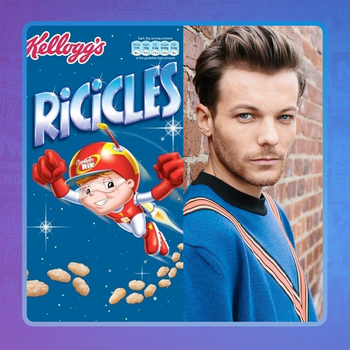 NOWMusic's tweet photo. It’s been announced today @KelloggsUK is stopping the production of their Ricicles cereal and #NOW98 star @Louis_Tomlinson tweeted he is “fuming”! 

What food could you not live without? https://t.co/1wtFtdlTg6