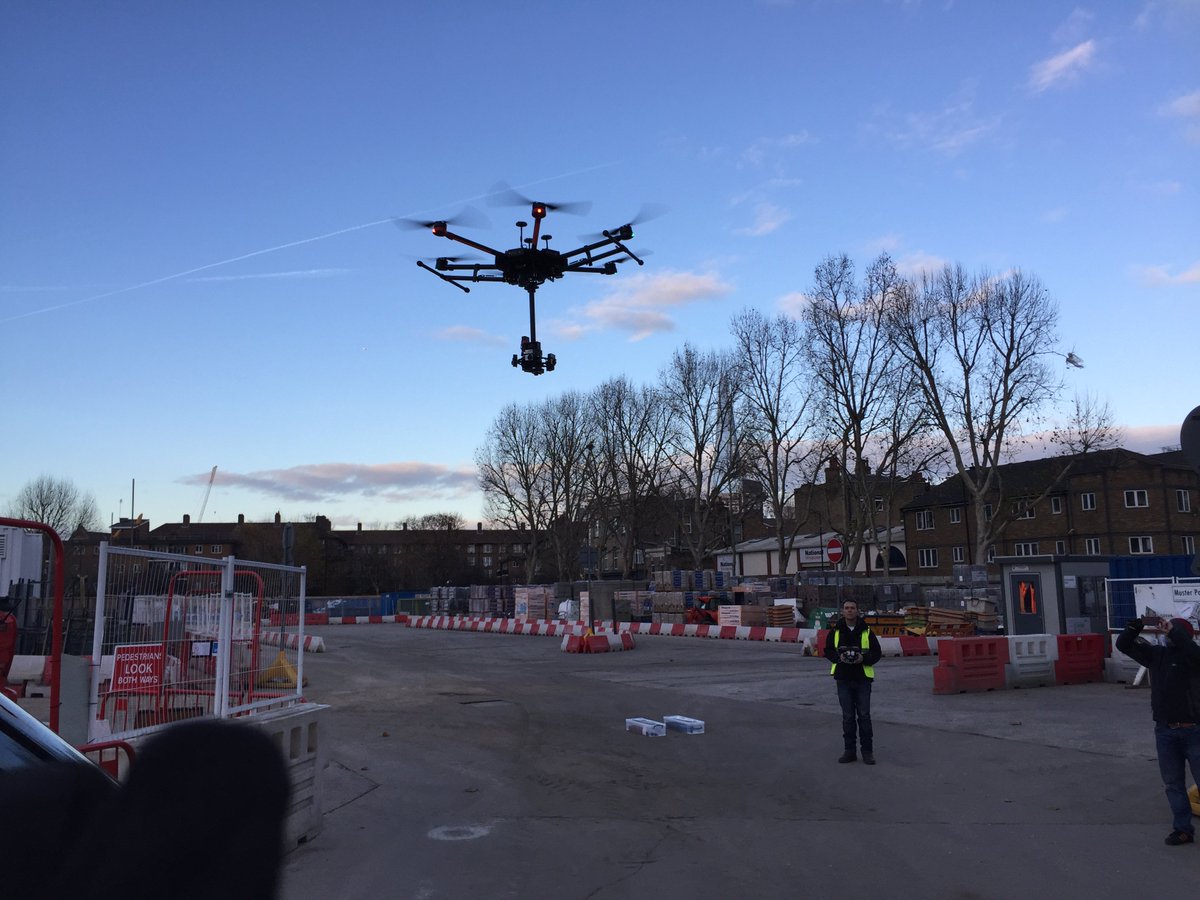 SkyPowerUK's tweet photo. Check out our 360 VR rig in action... think we might have exceeded 5mph! #vrdrone #dronevideo @SkyPowerUK https://t.co/ER5elT0GSk