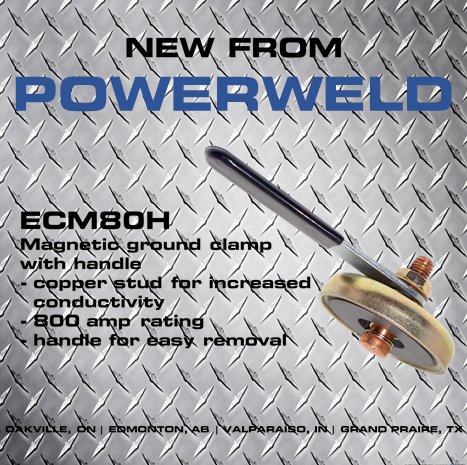 TechniweldCorp's tweet photo. A first look at the all new ECM80H from PowerWeld - available Monday from distribution centres across North America.
#PW #professionalspreferpowerweld #powerweld #ECM80H #magneticgroundclamp #welding #newproduct https://t.co/2dPUesErlb