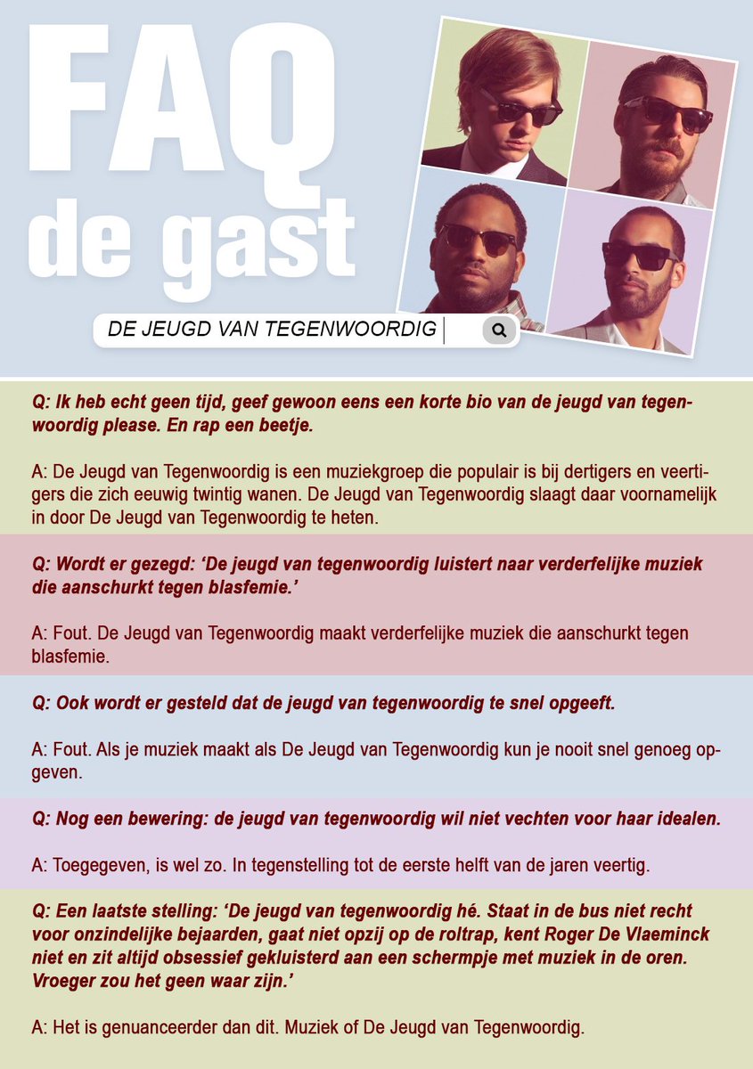 DeIdealeWereld's tweet photo. Omdat Otto-Jan sinds Pascale Platel alles aankan, zit vanavond De Jeugd van Tegenwoordig naast hem. Afspraak om 22u08. https://t.co/R3OMka3iLp