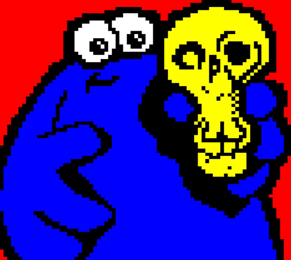 horsenburger on twitter trapdoor teletext pixelart cartoons