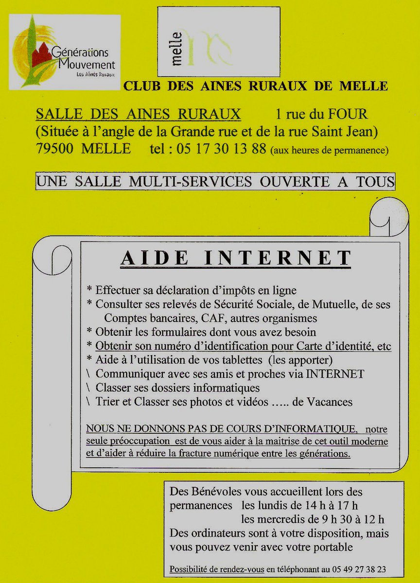 AINESRURAUX's tweet photo. #MELLE (79) ATELIER INFORMATIQUE https://t.co/Qxb1lv0kJ1