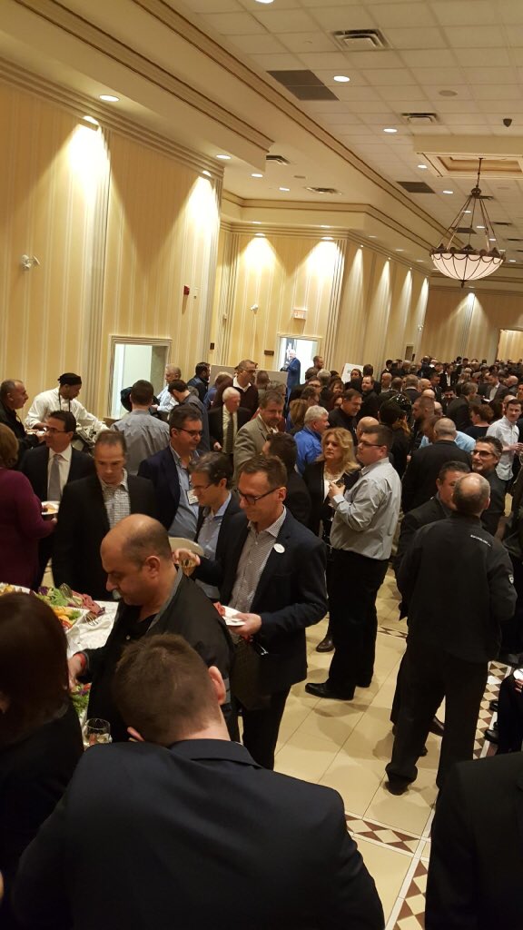 FenCanada's tweet photo. Celebrating 50 years, honouring our pioneers at #WinDoor2017 Main Event.
Trade show continues today 10-3pm only.
Info: https://t.co/ZeSalLT4P6
#Windows #Doors #CdnManufacturing #Fenestration https://t.co/iOJTdefIsT