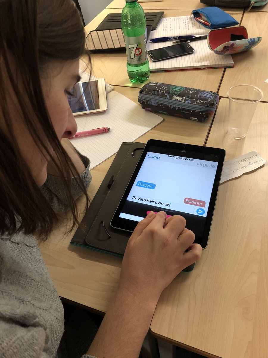 Final iPad training session <a href="/ForfarAcademy/">Forfar Academy</a> with <a href="/joedale/">Joe Dale</a>. Learning about loads of different apps and having fun creating dialogues with TextingStory. #ForfariPad