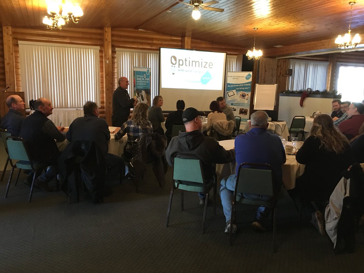 JeffTGunn's tweet photo. In #Sussex for @Valacta #Optimizeworkshop. Great turnout! Thnx to sponsors @FCCagriculture @DairyFarmersNS @dfpei #DFNB! Still space available for #Moncton tomorrow. Contact me or your tech to register! @CanWestDHI #powerinnnumbers https://t.co/YFsQNe3uSz
