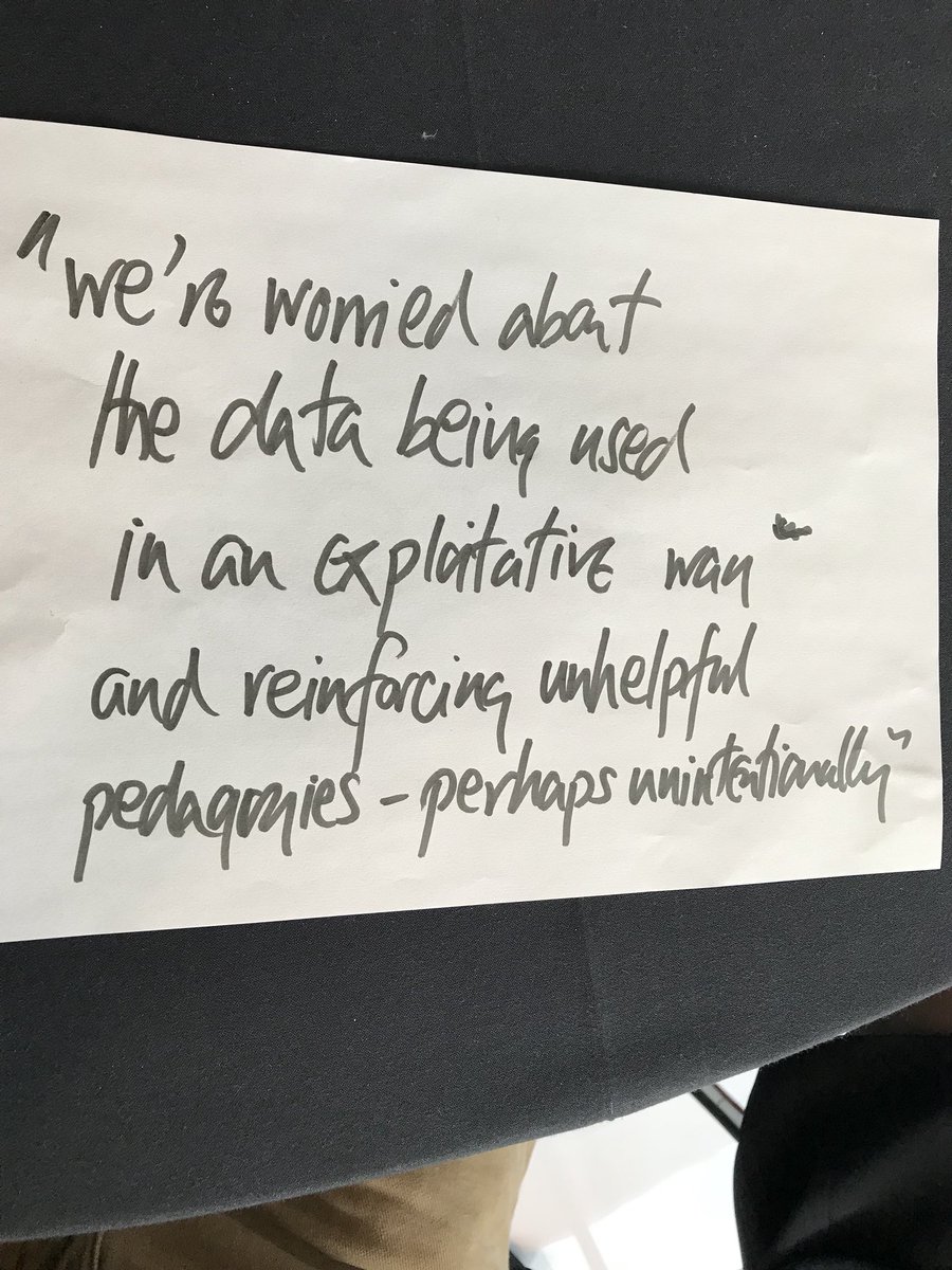 LauraBin's tweet photo. Adaptive learning, personalisation, data, algorithms - dystopian group-brainstorm-excersise results revealed! #futureskills https://t.co/aZfJT59EDK