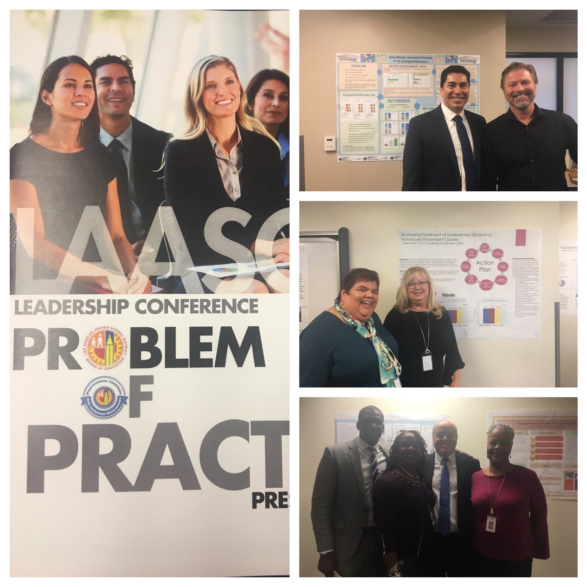 LAUSD_PLLD's tweet photo. This morning #LAASC cohort 1 and 2 candidates presented the findings and results of their Prob of Practice to other fellow LAUSD educators. Congrats to all of our candidates! @LASchools #Growingourown #LAUSDleaders https://t.co/mYt8qtQBhL