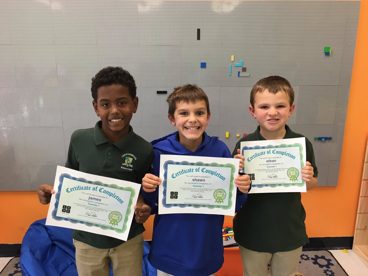CBAWestChester's tweet photo. Shawn, Ethan and James have completed #courseone on https://t.co/XzKhAJZ27o! #techclassrocks https://t.co/MlI6108lYe