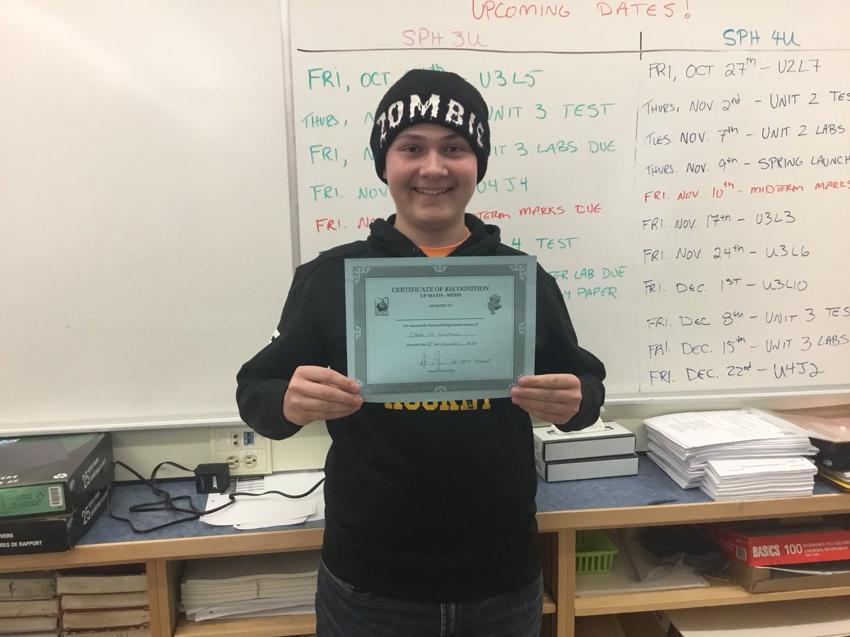AgarMath's tweet photo. We continue to have student teachers in UP Math!  Congratulations on earning your Certificate of Mastery for the topic of Order of Operations!  More to come! #studentsteachingstudents https://t.co/kcavlDmE6O