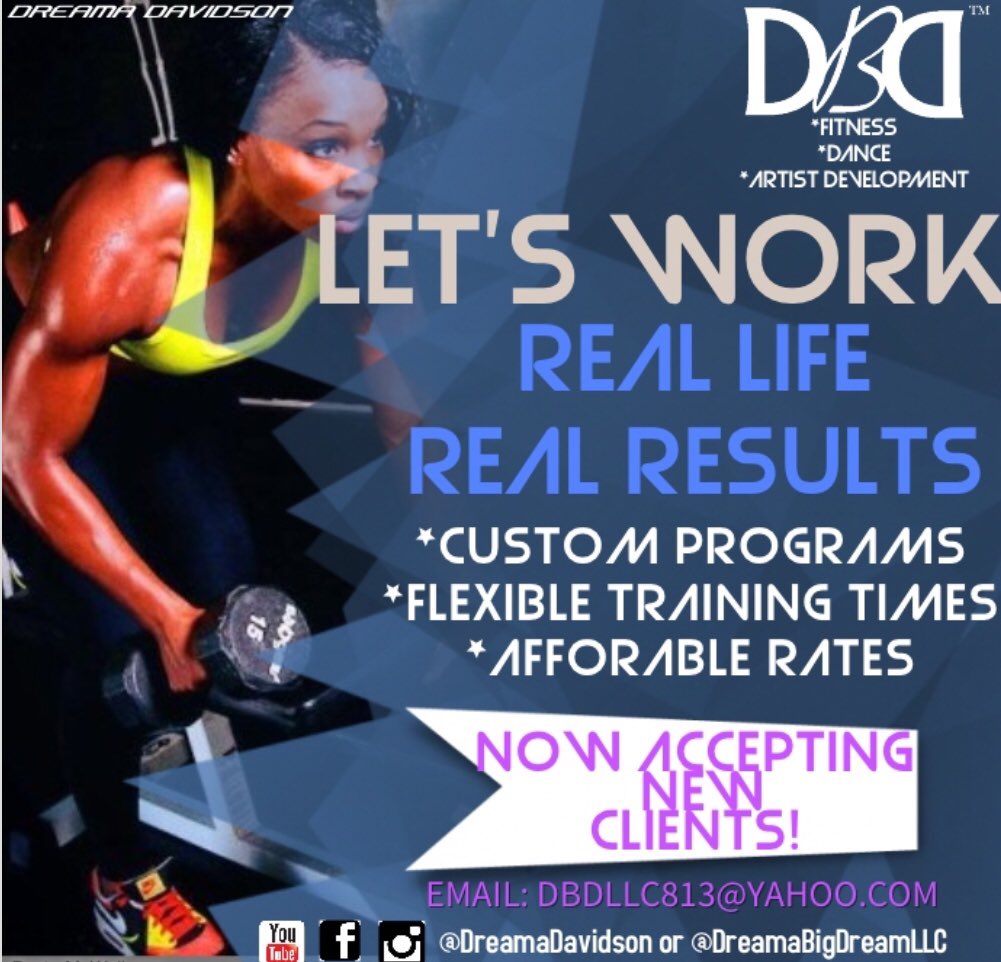 DREAMADAVIDSON's tweet photo. WHOOT WHOOT, Iβm a DIFFERENT experience! π₯π«π Exactly 3 slots available for PT and 2 w/ Private dance training. Email for more details and rates. #Dreamfit #dbdllc https://t.co/AbZwp2hACw
