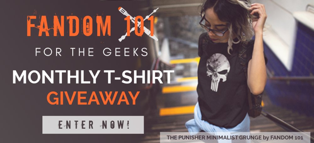 Fandom101Blog's tweet photo. Last day to enter our November #FreeTee giveaway: https://t.co/lvkDWch0mb

#Giveaway #Geeks #Fandom101 https://t.co/PfwGuKAG1p