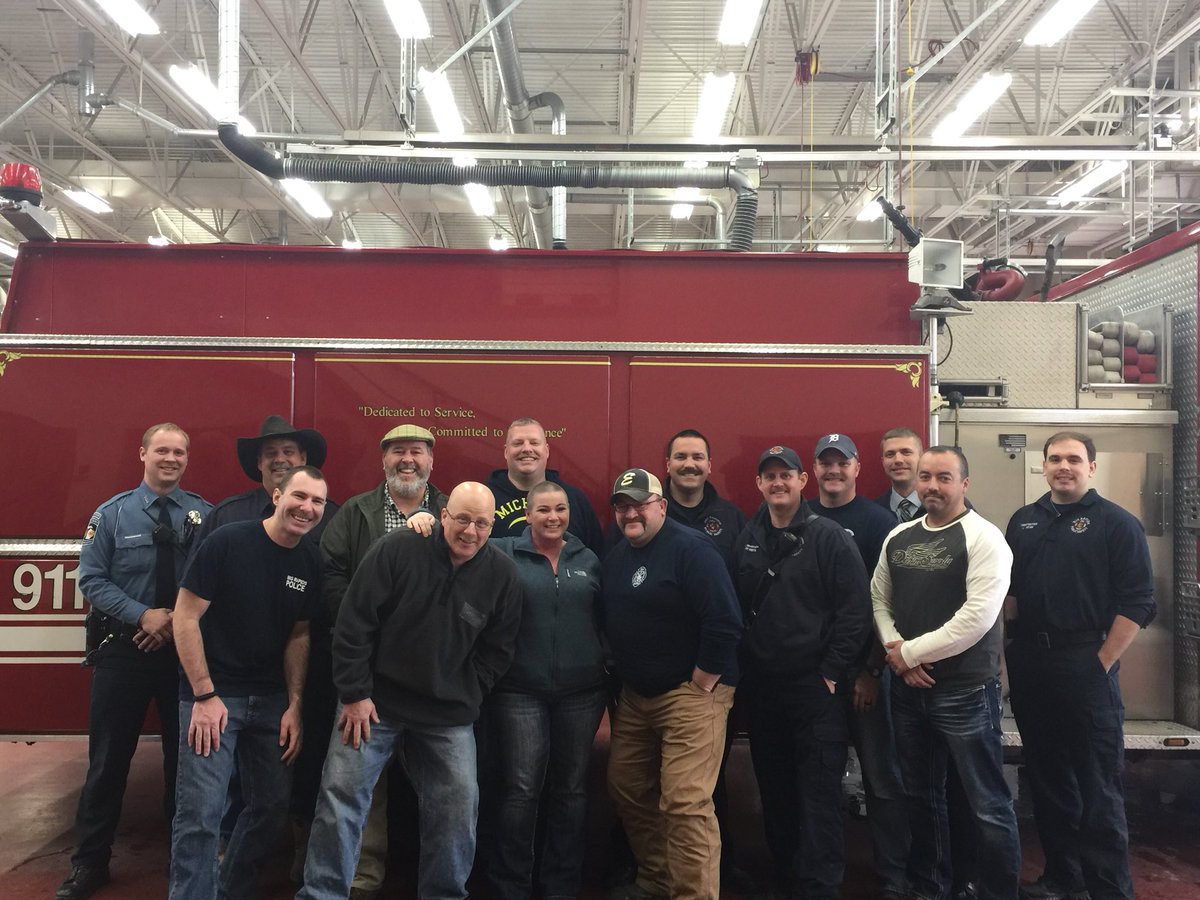 BigRapidsDPS's tweet photo. Shout out to all the employees that participated in no shave November! These guys all donated money to support Jessica Galley who is battling stage 4 cancer.  This is a reminder that cancer doesn’t care how old you are.. Get your annual check ups! https://t.co/J3xacKCQVw