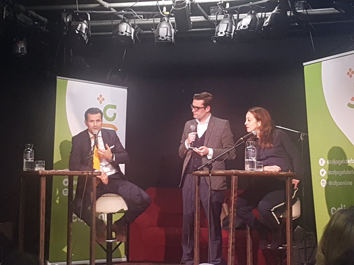 scottvdbroek's tweet photo. Vanavond in #Brigant #Arnhem een debat tussen @umarebru en @F_azarkan georganiseerd door het @CDJAGelderland. Benieuwd naar de toon en omgang met elkaar. @HeuvelVdHans leidt het debat. #CDJA #Gelderland. https://t.co/srz5AKcUBA