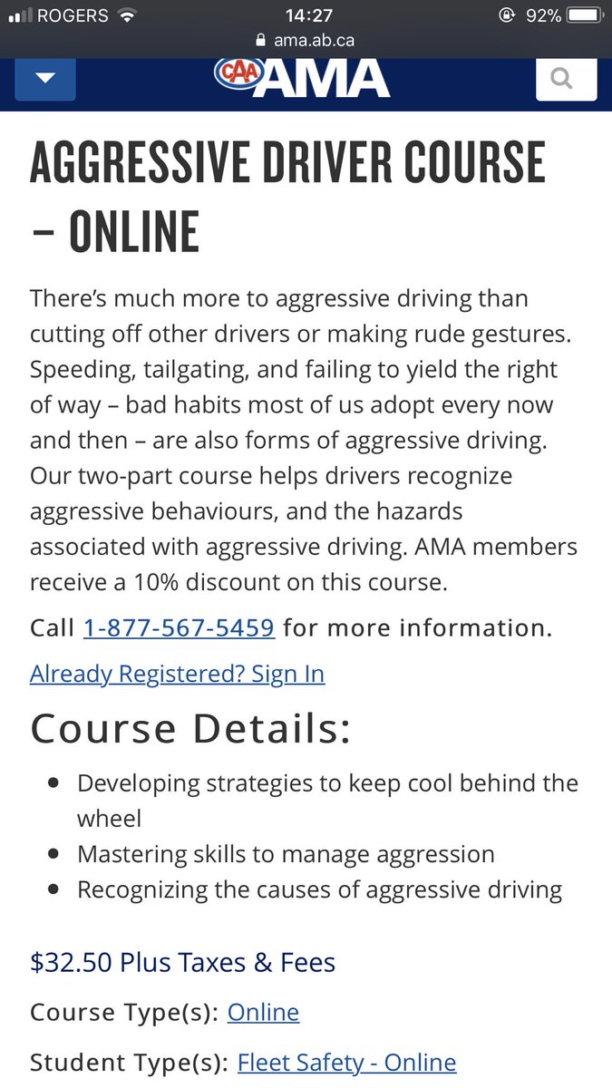 GCdrivingNews's tweet photo. Need help keeping it calm behind the wheel, well the AMA may have a solution for you in an online course format: https://t.co/XyLU7RnVb7