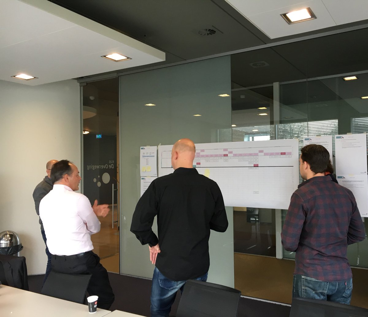 Vanmorgen weer wat stappen dichter bij een optimaal renovatieproces. 2 uur staande processessie. Heel waardevol. Blij met het resultaat. #procesoptimalisatie #samenwerken  #veiligheid @wocomooiland