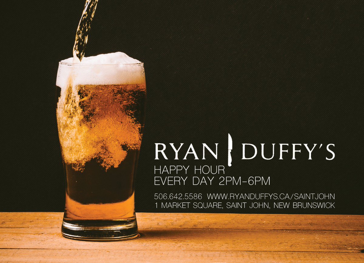 Did you know we do happy hour? you can get deals on domestic or premium draft beers, any house wine and our house stock liquors. Come have a drink with us! #SaintAwesome #SaintJohn #LoveLifeUptown