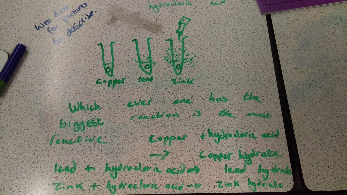 Tortheteach's tweet image. Group revision with peer feedback with year 8s #theyloveit  #deskwriting #boardpens