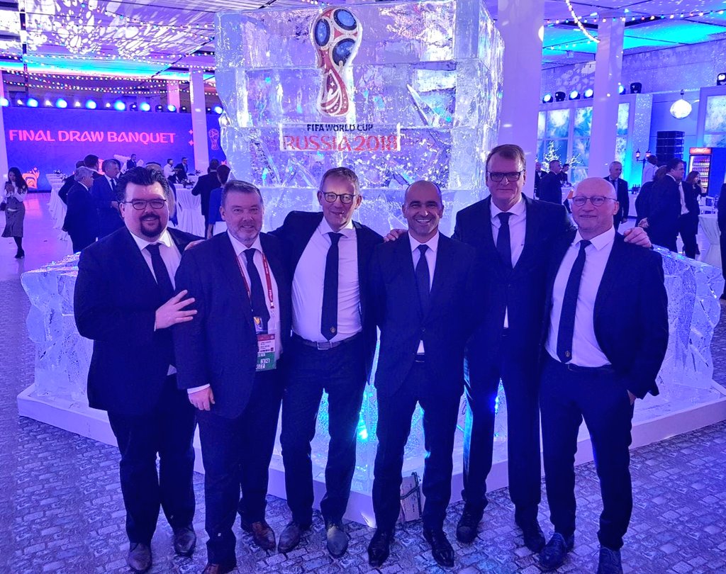 BelRedDevils's tweet photo. 🌍 Team Belgium 😄 🇧🇪

🎫 @FVDoorslaer
➡️ Director Events

📰 @stefan_vanloock
➡️ Media Officer

🕴 @koendebrabander
➡️ General Secretary

🗣 Roberto #Martínez
➡️ Head Coach

📋 Piet #Erauw 
➡️ Team Manager

⚽️ Chris #VanPuyvelde
➡️ Sports Director

#WorldCupDraw https://t.co/gH9wYwPDNn