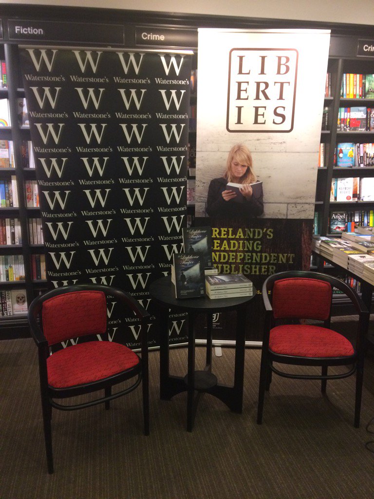 LibertiesPress's tweet image. The calm before the storm: all set for our final launch of the year—#TheLighthouseKeeper by Francis Hagan