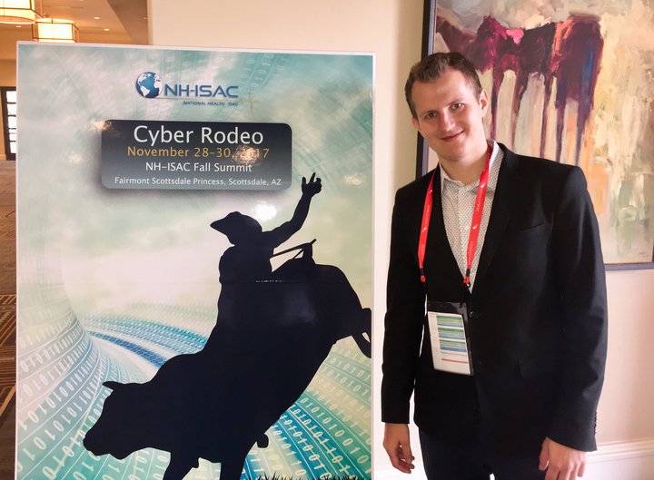 FlashpointIntel's tweet photo. Thanks to all who attended our @VK_Intel’s presentation with @BCBSAssociation on cyber extortion campaigns #NHISACFall17 @NHISAC https://t.co/lAJOHT1Imj