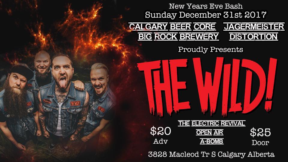 distortionyyc's tweet photo. Dec 31 New Year's Eve Bash with @TheWild_band @The_Electric_RV @OpenAIRrock and A-Bomb! Presented by @calgarybeercore @BigRockBrewery @jagermeisterCA and #distortionyyc https://t.co/mroU2NBi4b #yyc #yyclivemusic #yycevents #calgaryevents #theyyscene #Calgary #NewYearsEve #NYE2018 https://t.co/KvjW5U81lk